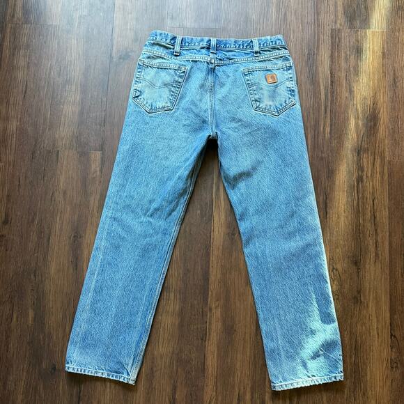 Carhartt B480 Traditional Fit Jeans 38x32 Light Wash Denim 2014 - Picture 3 of 8